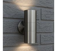 CGC Lighting Alesha Stainless Steel Outdoor Up / Down Wall Light in Silver CGC Lighting Silver