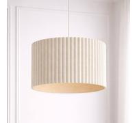 CGC Lighting Allegra Oatmeal Linen Fine Scallop Large Drum Lampshade in Beige CGC Lighting Beige