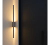 CGC Lighting Anthracite Dark Grey Long Slim LED Outdoor Indoor Wall Light 3000k Warm White 12W IP54 CGC Lighting Dark Grey