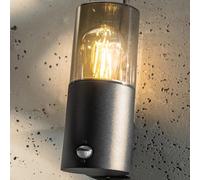CGC Lighting 'Bluebell' Black Cylinder Outdoor Wall Light With PIR Motion Sensor CGC Lighting Black