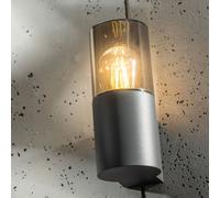 CGC Lighting 'Bluebell' Dark Grey Cylinder Wall Light with Smokey Diffuser CGC Lighting Dark Grey