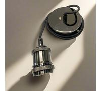 CGC Lighting 'Cassie' Shiny Black 1.5m adjustable E27 Ceiling Pendant & Matching ceiling Rose CGC Lighting Black