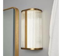 CGC Lighting Cgc Anais Satin Brass 8W Led Wall Light Ribbed Diffuser