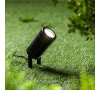 CGC Lighting Cgc Black Gu10 Ground Spot Light Spike Or Surface Mount Ip44 Weatherproof Polycarbonate Garden Outside Outdoor Path Tree Lamp