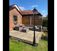 CGC Lighting Cgc Black Victorian Style Led Solar Lantern Large Lampost Light