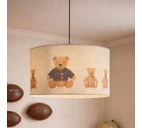 CGC Lighting Cgc Blake 45Cm Large Oatmeal Linen Blue Teddy Bear Children's Lamp Shade