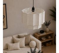 CGC Lighting Cgc Catalina Extra Large 52Cm Cream Fine Linen Two Tier Inverted Scallop Lampshade