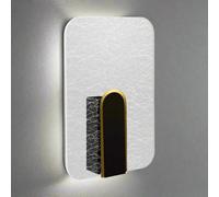 CGC Lighting Cgc Crackle Indoor Led Wall Light Black Gold And Crackle Glass Effect 6W 4200K Natural White 730Lm