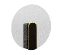 CGC Lighting Cgc Crackle Indoor Round Led Wall Light Black Gold And Crackle Glass Effect 6W 4200K Natural White 730Lm