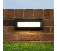 CGC Lighting Cgc Dark Grey Slim Wall Brick Light Surface Mount Led Natural White Colour Weatherproof Polycarbonate Outside Driveway Gate Lamp