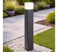 CGC Lighting Cgc Dark Grey & White Cube Outdoor Garden Large Post Pathway Light