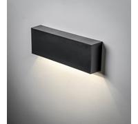 CGC Lighting Cgc Darna Black Slim Led Outdoor Wall Light Up And Down 4000K Natural White Ip65
