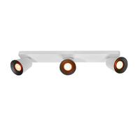 CGC Lighting Cgc Ellie White Triple Cylinder Surface Mounted Adjustable Spotlights With A Choice Of Black Or White Inner