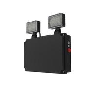 CGC Lighting Cgc Emergency Led Twin Spot Light Black Finish