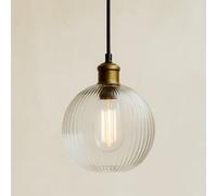 CGC Lighting Cgc Eva Ribbed Glass Globe Lampshade