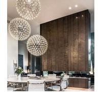 CGC Lighting Cgc Fawkes Natural White Chrome 100Cm Xxxl Large Silver Starburst Led Pendant Light Chandelier