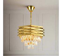 CGC Lighting Cgc Kyla Gold And Crystal Adjustable Ceiling Light Pendant