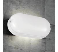 CGC Lighting Cgc Leah White Opal Oval Outdoor Bulkhead Wall Ceiling Light 5W