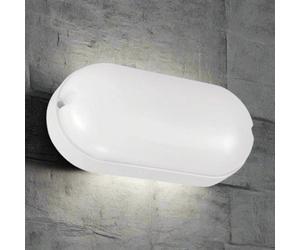 CGC Lighting Cgc Leah White Opal Oval Outdoor Bulkhead Wall Ceiling Light 5W