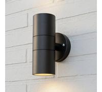 CGC Lighting Cgc Leon Black Stainless Steel Gu10 Up And Down Outdoor Wall Light Ip44