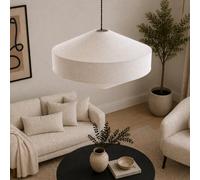 CGC Lighting Cgc Libby Extra Large 60Cm Geometric Oatmeal Stretch Linen Fabric Lampshade