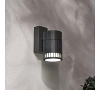 CGC Lighting Cgc Lilly Anthracite Dark Grey Ribbed Gu10 Down Outdoor Wall Light Ip65