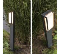 CGC Lighting Cgc Marla Dark Grey Rectangular Led Post Light