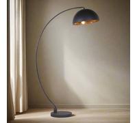 CGC Lighting Cgc Mina Matt Black & Distressed Gold Extra Large Curved Lamp
