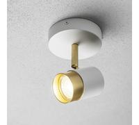 CGC Lighting Cgc Orio White And Brushed Gold Single Gu10 Adjustable Ceiling Spot Light