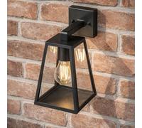 CGC Lighting Cgc Outdoor Outside Wall Light Black Clear Diffuser Traditional Porch Garden Security