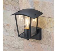 CGC Lighting Cgc Outdoor Outside Wall Light Black E27 Lantern Clear Diffuser Ip44 Traditional Porch Up Facing