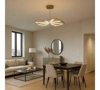 CGC Lighting Cgc Paraplu 1 Wave 60Cm Satin Gold Led Ceiling Pendant Light Chandelier