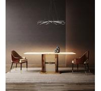 CGC Lighting Cgc Paraplu 1 Wave 90Cm Matt Black Led Ceiling Pendant Light Chandelier