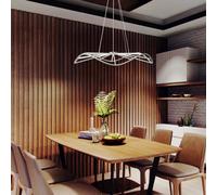 CGC Lighting Cgc Paraplu 1 Wave 90Cm Satin Nickel Led Ceiling Pendant Light Chandelier