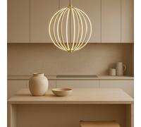 CGC Lighting Cgc Paraplu 3 Globe 60Cm Satin Gold Led Ceiling Pendant Light