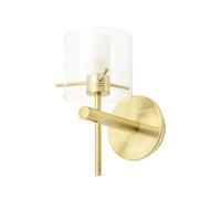 CGC Lighting Cgc Riley Satin Brass & Glass Cylinder Wall Light