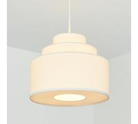 CGC Lighting Cgc Selina Tiered Layered Lampshade White Fabric