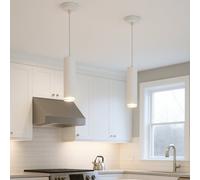 CGC Lighting Cgc Solis White Suspended Cylinder Ceiling Light