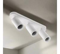 CGC Lighting Cgc Solis White Triple Gu10 Ceiling Spotlight With Halo Ring Adjustable Spot Bar