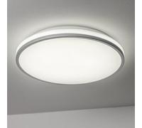 CGC Lighting Cgc Tula Grey Trim Led Surface Mount Ceiling Light Bulkhead Ip44 White Opal