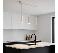 CGC Lighting 'Christine' White Triple Suspended Slim Cylinder Ceiling Light CGC Lighting White