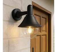 CGC Lighting Coach Lantern Outdoor Outside Wall Light Garden Porch Patio Garden Traditional Conservatory Door Shed Vintage Retro (Black Large)