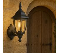 CGC Lighting Dada Black Outdoor Wall Lantern Vintage Wall Light IP44 E27 Standard Screw Polycarbonate CGC Lighting Black