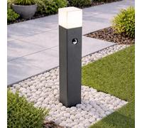 CGC Lighting Dark Grey Anthracite Modern Post Bollard Outdoor Pathway Driveway Garden Light (Medium PIR Post Light)