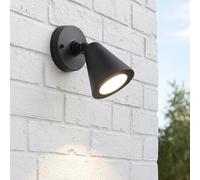 CGC Lighting Dark Grey Cone Adjustable Outdoor Wall Light Bulkhead Garden Entrance Modern Conservatory Outside Winter Path Matching