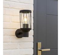 CGC Lighting Dark Grey Outdoor Garden Diagonal Criss Cross Unique Pattern Wall Light Sconce Anthracite Patio Porch Door Terrace Lamp Weatherproof Waterproof Modern