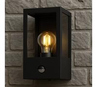 CGC Lighting Dave PIR Motion Sensor Black E27 Outdoor Wall Light CGC Lighting Black