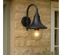 CGC Lighting Dinah Black Traditional Curved Hooked Outdoor Wall Lantern CGC Lighting Black
