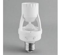 CGC Lighting E27 Lampholder Adapter with Built in PIR Motion Sensor IP20 White CGC Lighting White