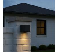 CGC Lighting Black Up Down Wall Light Rectangular Square Outdoor Garden Indoor Weatherproof Corrosion Resistant Outside Door Patio Terrace Lamp Rust Proof Coastal Exterior (Single Spotlight)